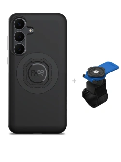 Zestaw: etui MAG na telefon Samsung Galaxy S25FE (magnetyczne) + uchwyt Quad Lock montowany za pomocą paska z szybkozłączką