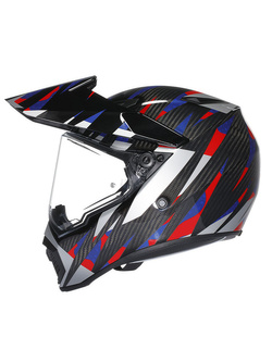Kask adventure AGV AX9 Steppa czarno-czerwono-niebieski