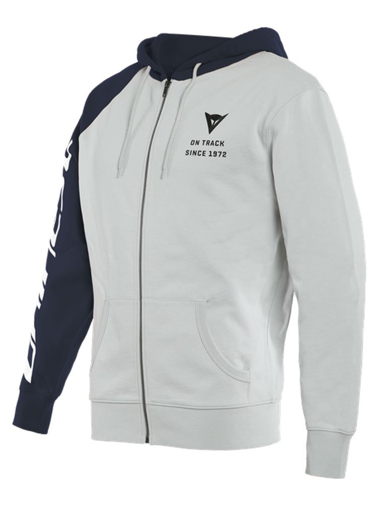 Bluza Dainese Paddock Full-Zip Hoodie szaro-niebieska