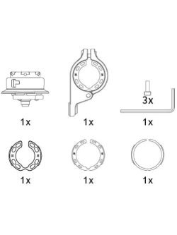 Uchwyt na telefon Outplorer QM01 Launch mocowany na kierownicę, z systemem amortyzacji