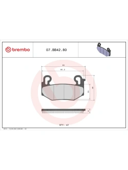 Klocki hamulcowe Brembo Genuine BMW R 1300 GS (23-)/ Adventure (24-) [na przód, kpl. na 1 tarczę]