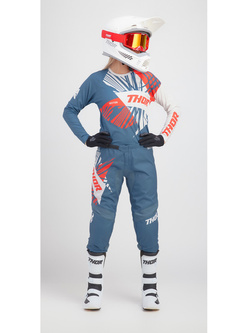 Bluza enduro damska Thor Sector Split niebiesko-biała