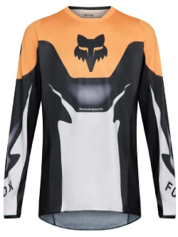 Bluza enduro Fox 180 Noble czarno-biało-pomarańczowa