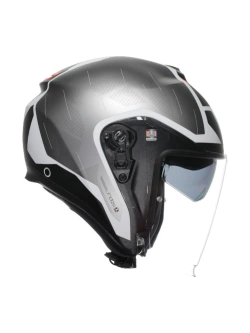 Kask otwarty AGV Irides Trieste czarno-biało-czerwony matowy
