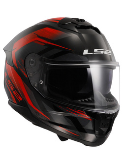 Kask integralny LS2 FF808 Stream II Fury czarno-czerwony