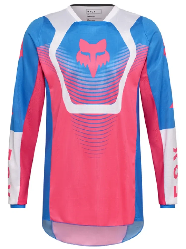 Bluza enduro Fox 180 Collect biało-niebiesko-różowa