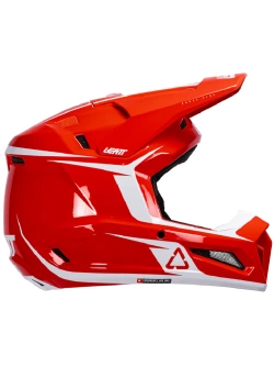 Kask enduro Leatt Moto 3.5 z goglami czarno-biało-czerwonymi