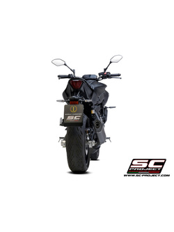 Pełny układ wydechowy 2-1, SC-Project SC1-S Carbon, Czarny kolektor [EURO5] - Yamaha MT-07 [21]