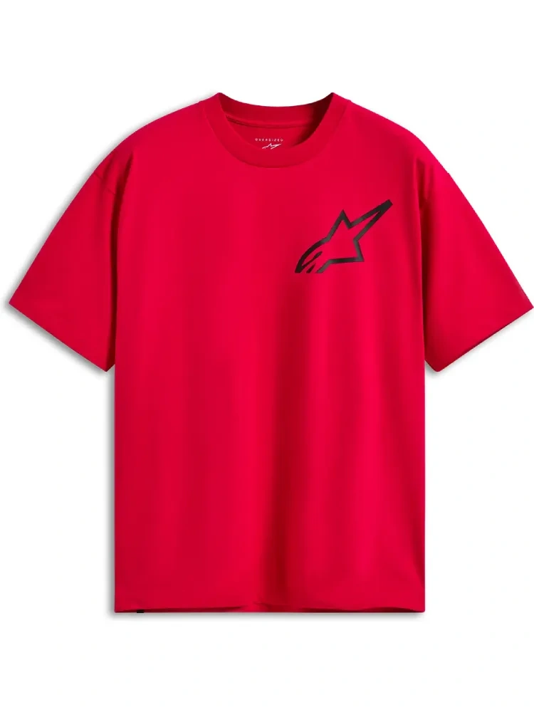 Koszulka z krótkim rękawem Alpinestars Oversized One CSF czerwona