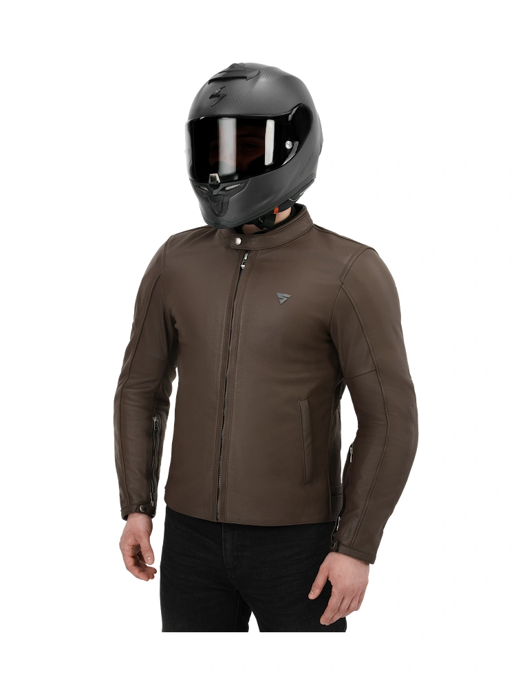 Kurtka motocyklowa skórzana Shima Hunter 3.0 brązowa