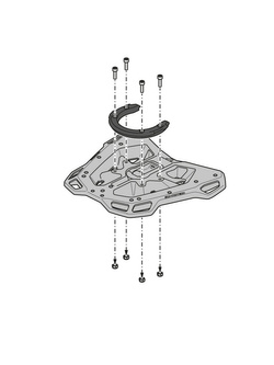 Stelaż pod kufer centralny SW-MOTECH Street-Rack Suzuki DL 650 V-Strom / XT (16-25)