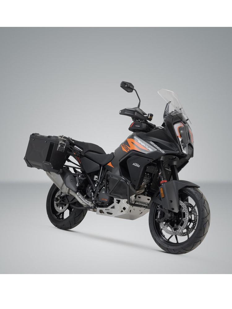 Zestaw: kufry boczne TRAX ADV + stelaże PRO 45/37 L Sw-Motech KTM 1290 Super Adventure R / S (21-) (pojemność 37 i 45 L) czarne