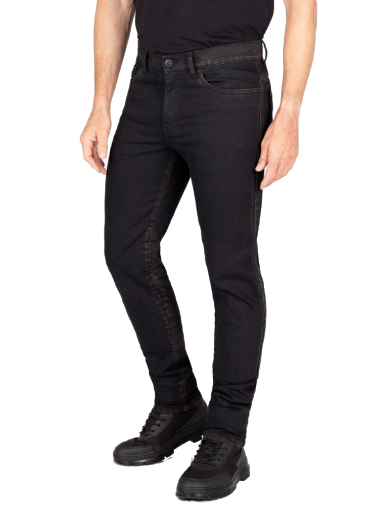 Jeansy motocyklowe Knox Colton Slim Aged Black Rust czarne