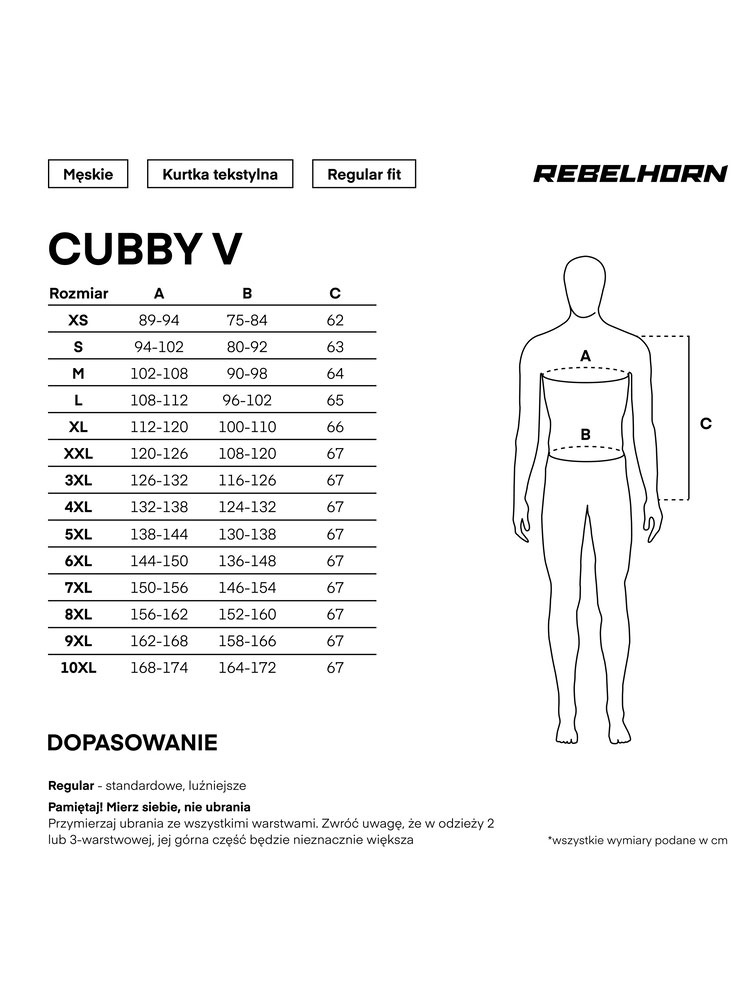 Kurtka motocyklowa tekstylna Rebelhorn Cubby V czarna