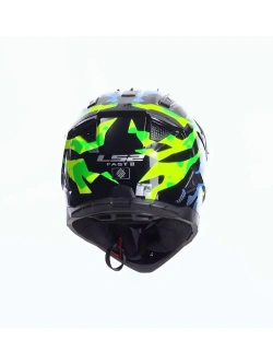 Kask enduro LS2 MX708 Fast II Grotesk niebiesko-różowo-zielony