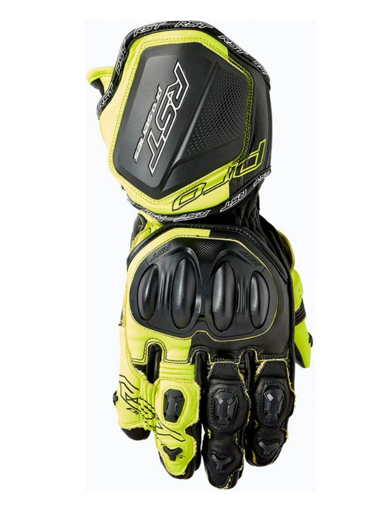 Rękawice motocyklowe skórzane RST Pro GP D3O czarno-żółte