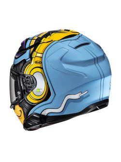 Kask integralny HJC F71 Monkey Dj niebiesko-pomarańczowy