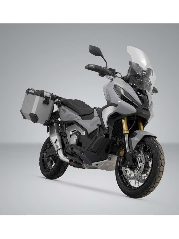 Zestaw: kufry boczne TRAX ADV + stelaże PRO 45/37 L Sw-Motech Honda X-ADV (20-) (pojemność 37 i 45 L) srebrne