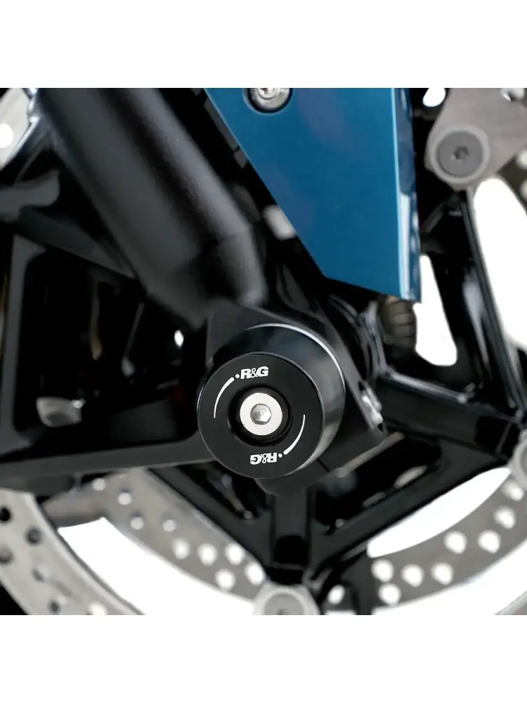 Slidery przedniego zawieszenia R&G Racing BMW F 900 R (20-)/ XR (20-25) z rolkami APEX Cotton Reels czarne