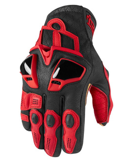 Rękawice motocyklowe Icon Hypersport Short czarno-czerwone