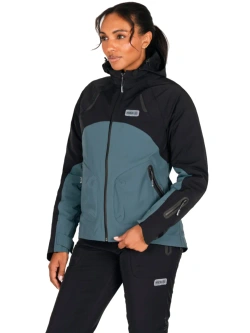 Kurtka przeciwdeszczowa damska Knox Modra czarno-niebieska