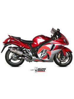 Tłumiki motocyklowe Slip-On Line (Oval) MIVV do Suzuki GSX-R 1300 Hayabusa (08-17) titanium