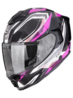 Kask integralny Scorpion EXO-1500 CARBON AIR Hydro czarno-biało-różowy