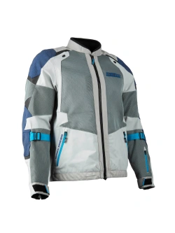 Kurtka motocyklowa tekstylna Klim Baja szaro-niebieska