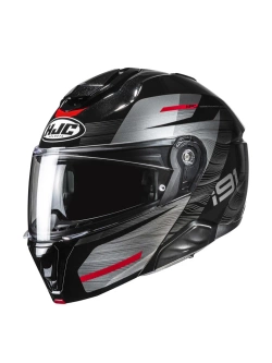 Kask szczękowy HJC i91 Dusk czarno-czerwony