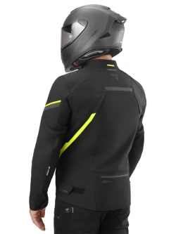 Kurtka motocyklowa tekstylna Shima Rush 3.0 czarno-fluo żółta