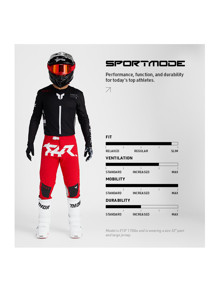 Bluza enduro Thor Sportmode Rogue biało-pomarańczowa