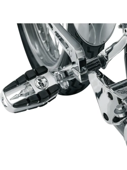 Podnóżki motocyklowe Kuryakyn Zombie srebrno-czarne
