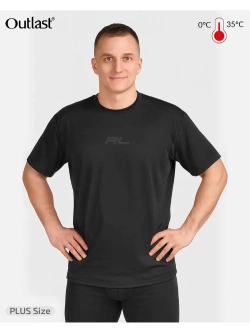 Koszulka termoaktywna z krótkim rękawem Redline Mars 2.0 Outlast Plus Size czarna