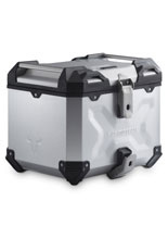 Zestaw: kufer centralny TRAX ADV + stelaż Adventure-rack SW-Motech Suzuki SV 650/ S (03-08)/ SV 1000/ S (03-05) [poj.: 38 l] srebrny