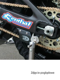 Osłona łańcucha - ABS Shark's Fin R&G do Suzuki GSX-R 600 (07) srebrna