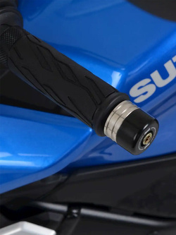 Koncówki kierownicy motocyklowej R&G Racing Suzuki GSX-S 950 (21-)/GSX-S 1000 (21-)/GT (22-) srebrno-czarne