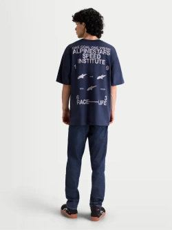 Koszulka z krótkim rękawem Alpinestars Institute Oversized CSF niebieska