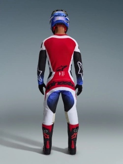 Spodnie cross Alpinestars MX Techstar Knif czarno-biało-czerwone