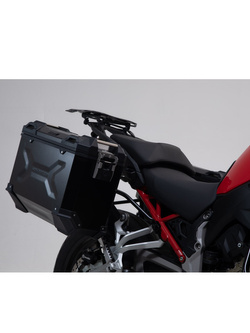 Zestaw: kufry boczne + kufer centralny TRAX ADV + stelaże SW-MOTECH do motocykla Ducati Multistrada V4 / S (20-)/ Pikes Peak (21-)/ Rally (23-) czarne