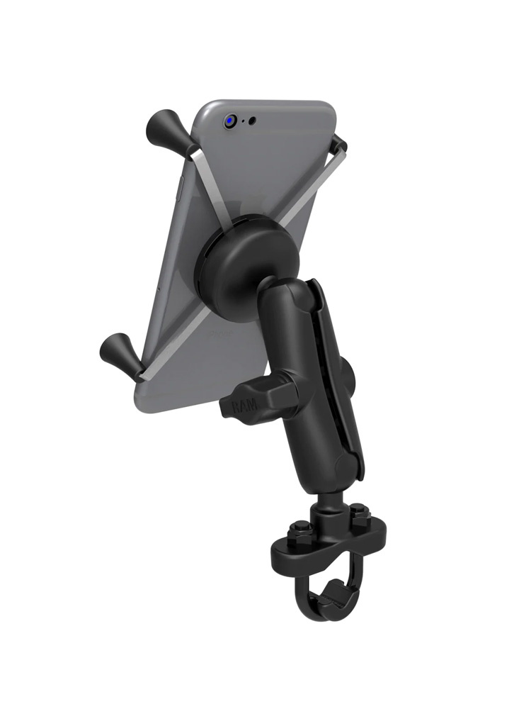 Uniwersalny uchwyt RAM X-Grip IV do dużych smartfonów montowany do ramy kierownicy