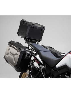Zestaw: kufry boczne + kufer centralny + stelaże TRAX ADV do motocykla Honda CRF1000L Africa Twin (18-) czarne