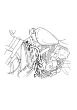 Gmol silnika Hepco&Becker do Suzuki VZ 800 Marauder (96-03) chrom