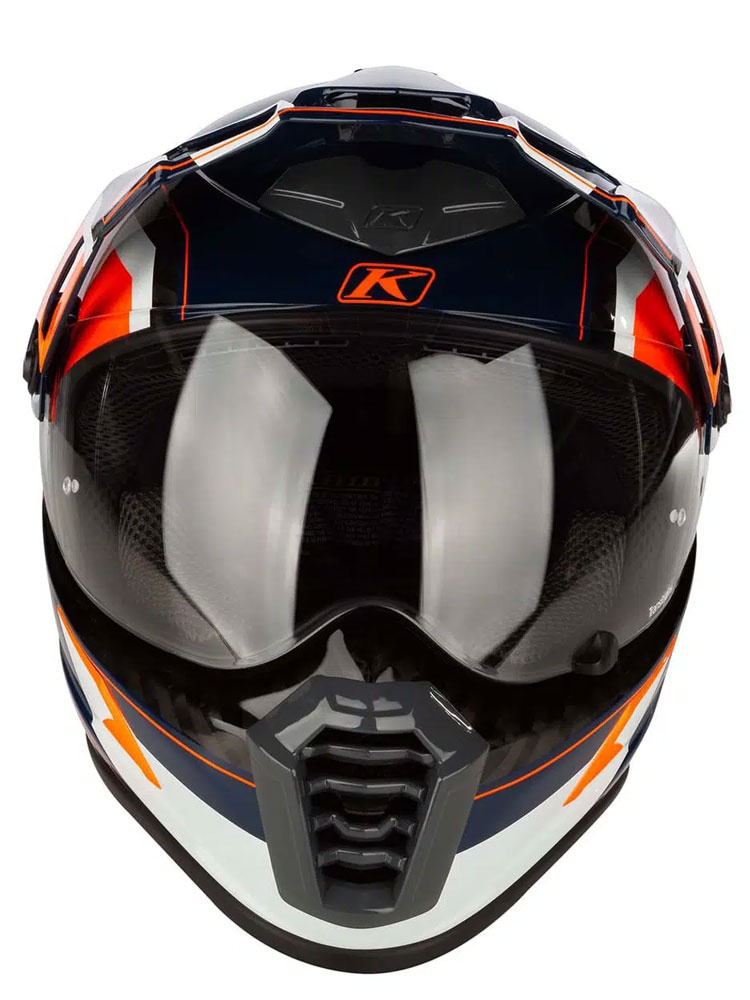 Kask integralny Klim Krios PRO Karbon pomarańczowo-niebieski