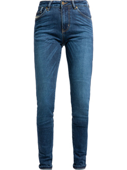 Spodnie motocyklowe jeansowe John Doe Luna High Mono ciemnoniebieskie damskie