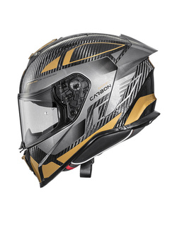 Kask integralny Premier Hyper Carbon TK19 szaro-złoty