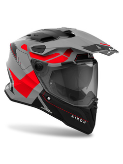 Kask integralny Airoh Commander II Reveal czarno-szaro-czerwony matowy