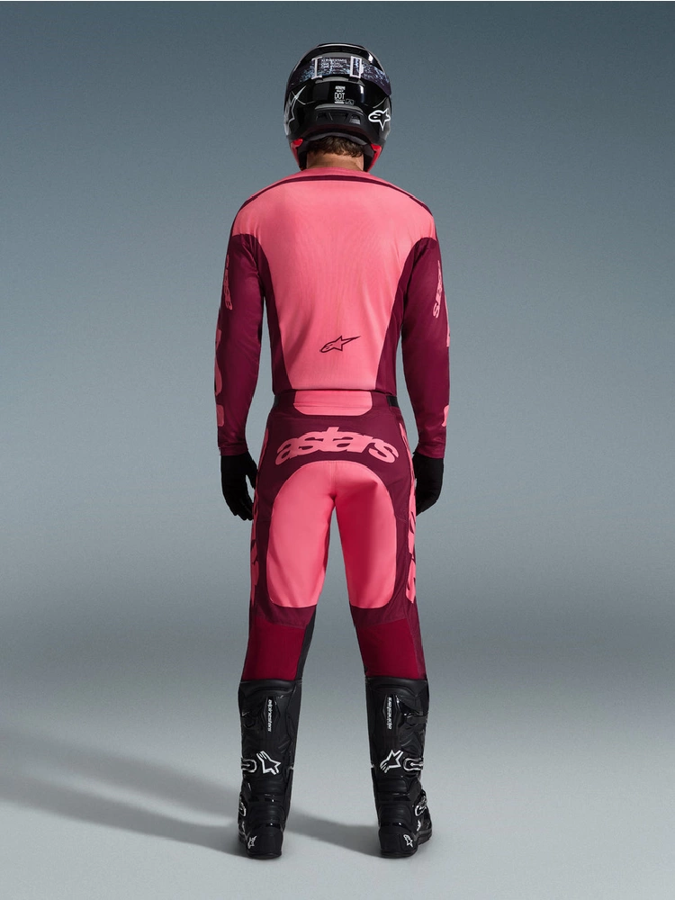 Spodnie cross Alpinestars MX Racer Riway czerwono-czarne