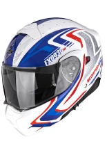 Kask szczękowy Scorpion EXO-930 EVO Alpha biało-czerwono-niebieski