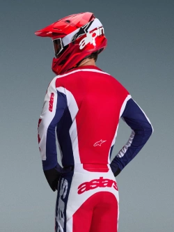 Bluza cross Alpinestars MX Racer Riway biało-czerwono-niebieska
