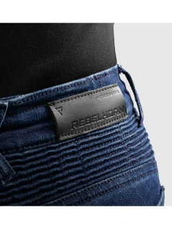 Jeansy motocyklowe damskie Rebelhorn Agness 2 Mono niebieskie